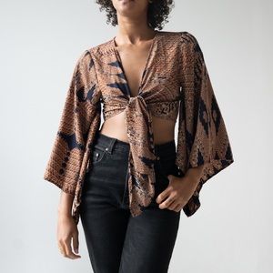 SOLD Two Way Wear Tie Blouse